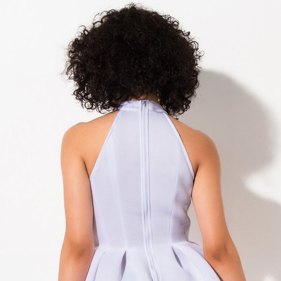 Brand New White Scuba Knit Skater Mini Dress - Picture 4 of 6